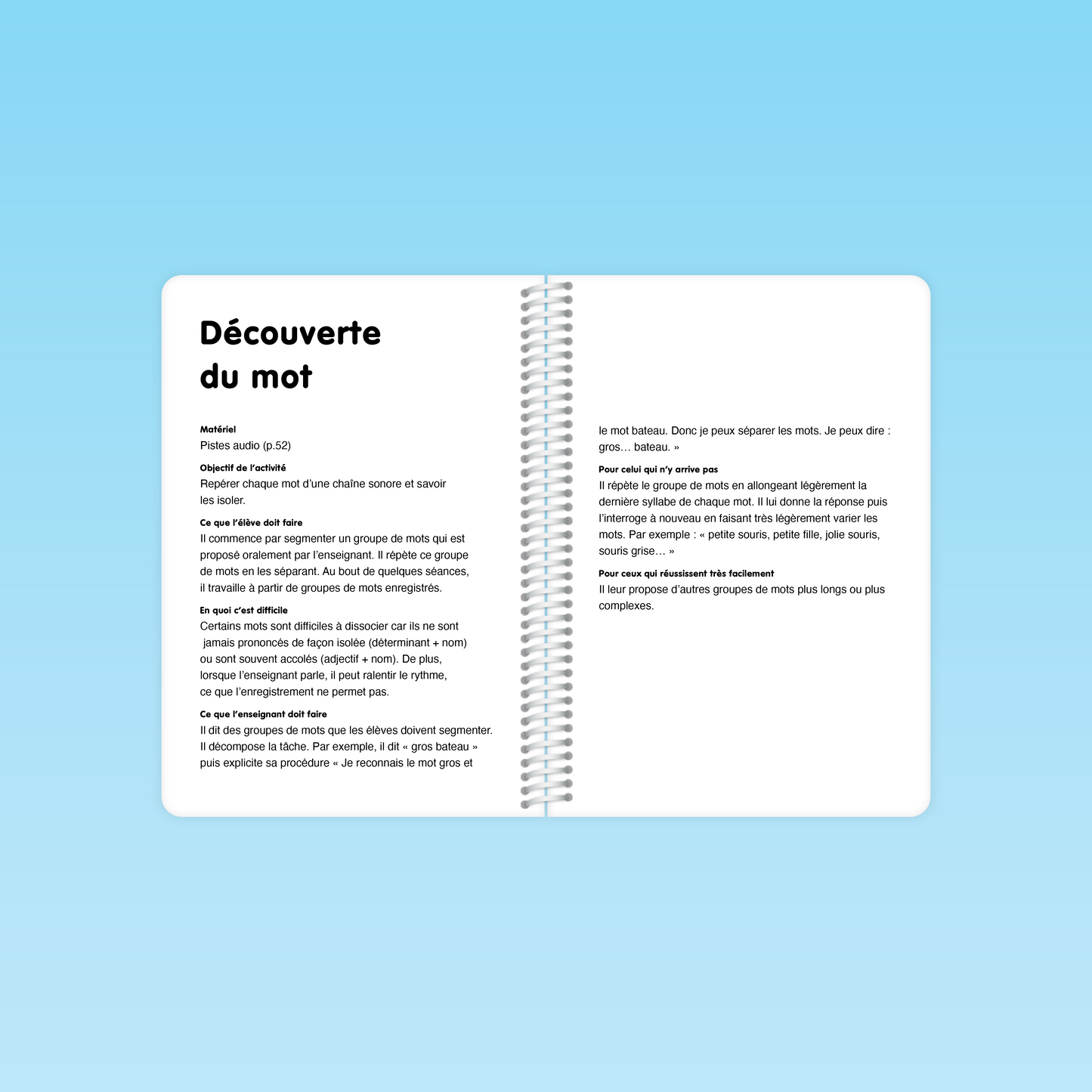 Guide complet Discrimination auditive PS/MS