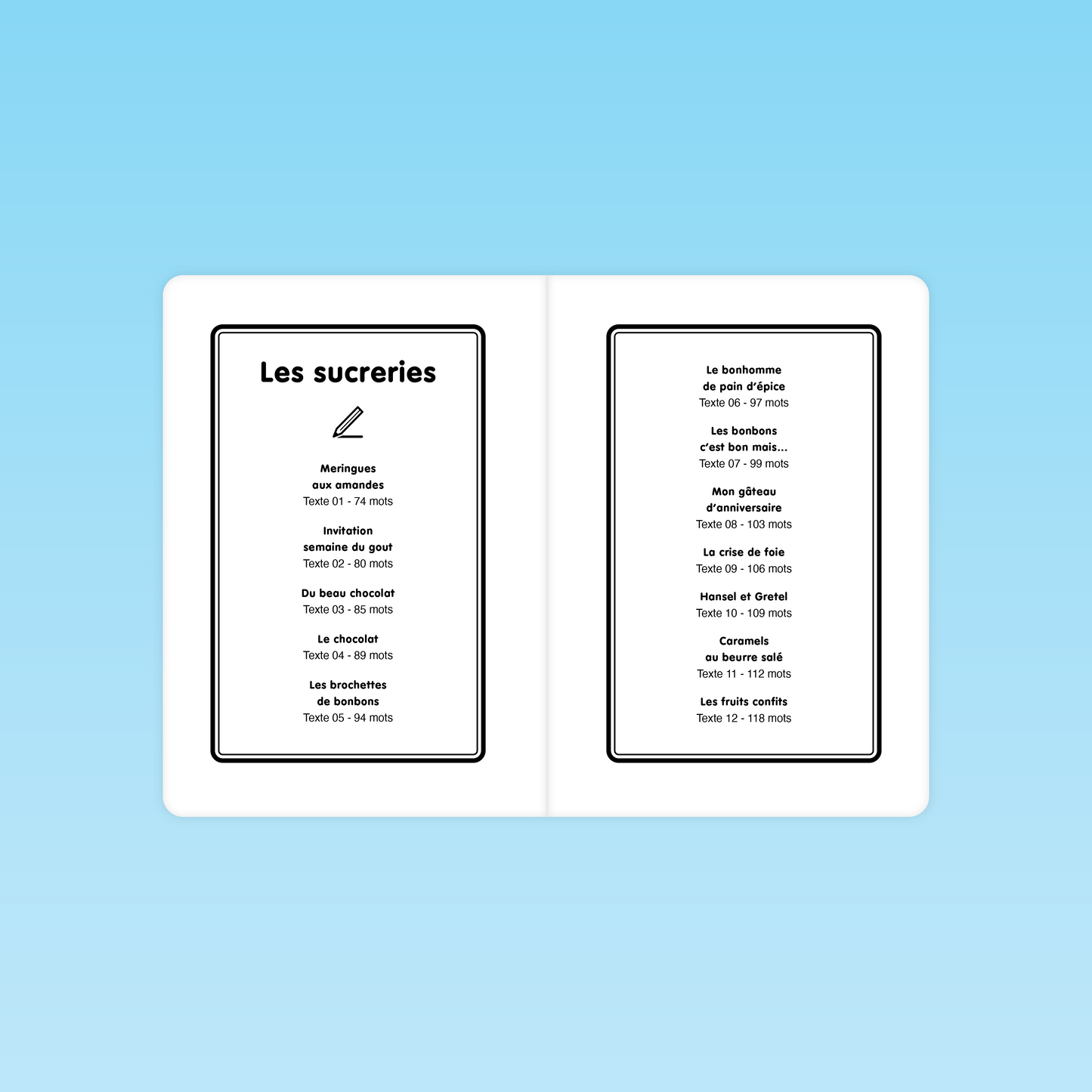 Textes Fluence Les sucreries